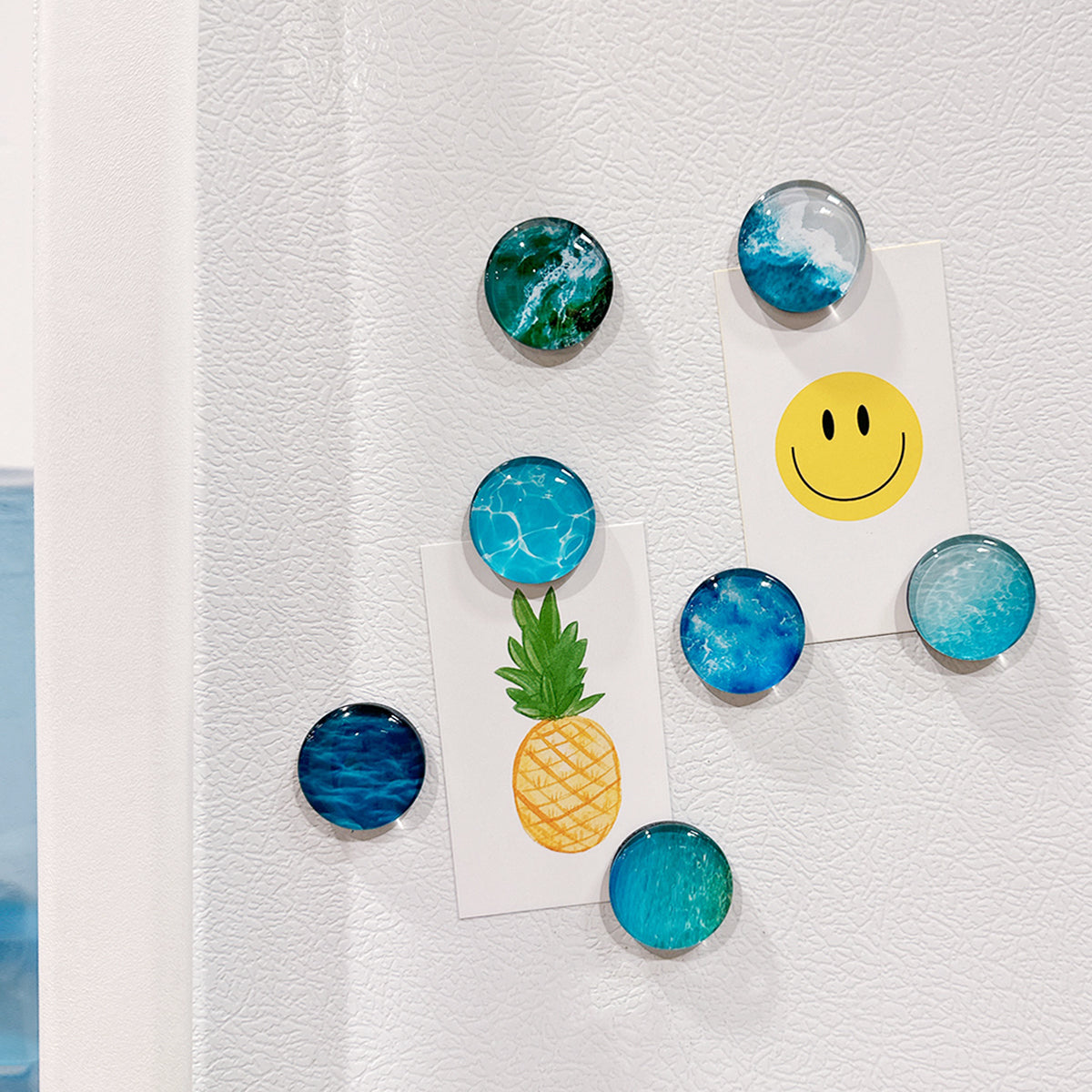 Wrapables Crystal Glass Magnets, Refrigerator Magnets for Office Whiteboards, Cabinets, Lockers (Set of 12)