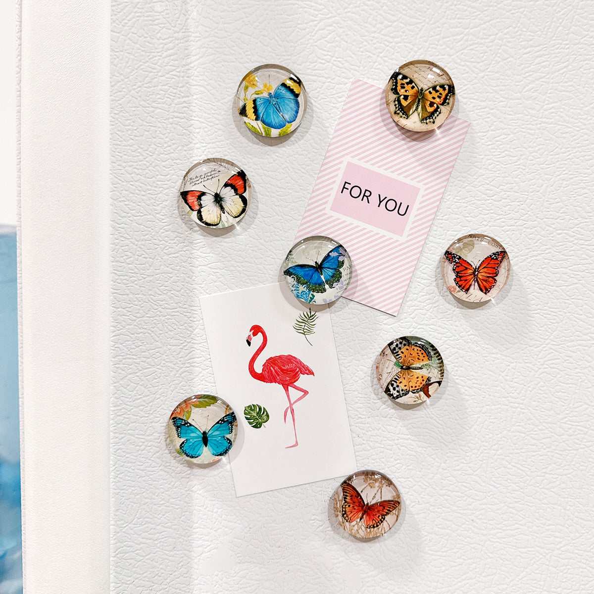 Wrapables Crystal Glass Magnets, Refrigerator Magnets for Office Whiteboards, Cabinets, Lockers (Set of 12)