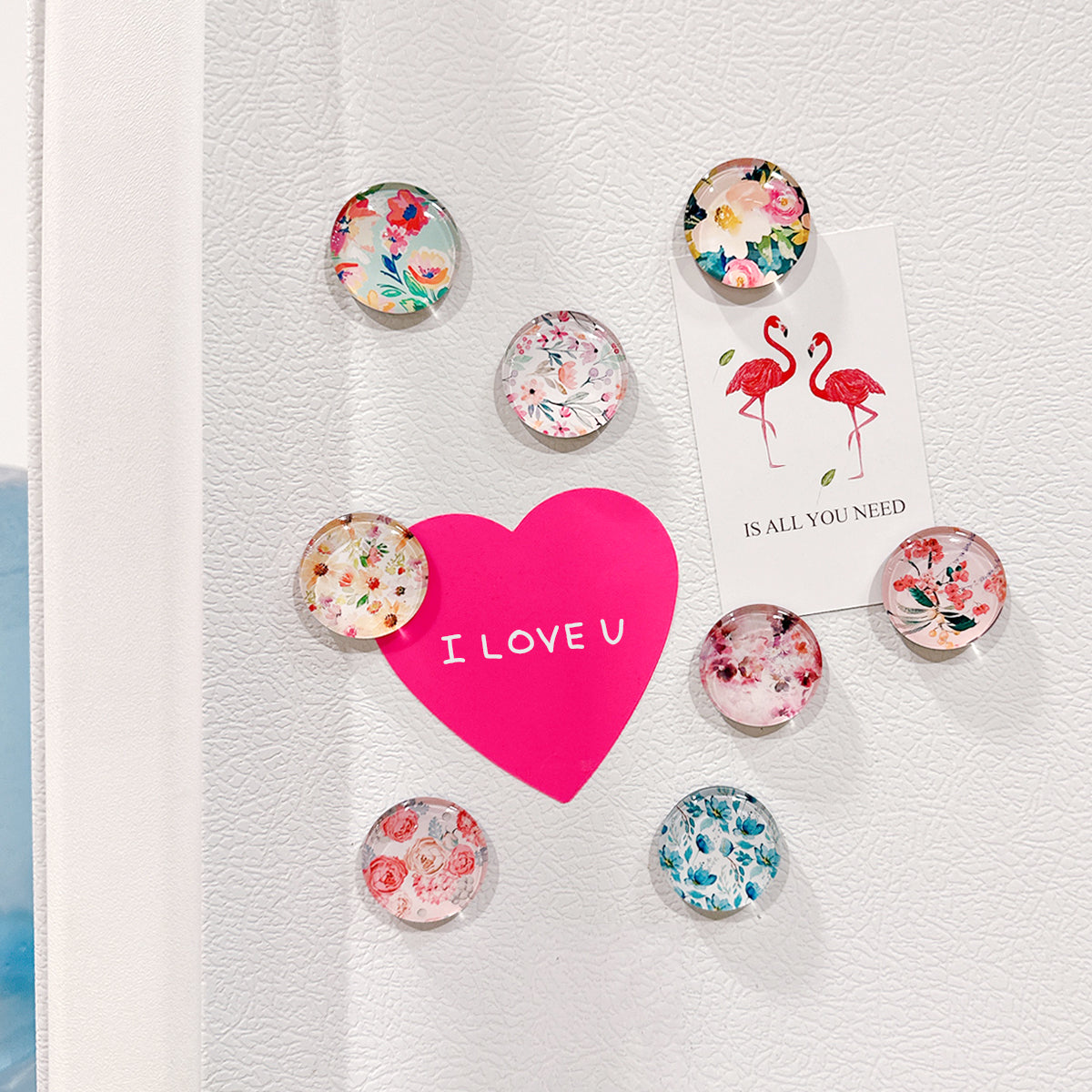 Wrapables Crystal Glass Magnets, Refrigerator Magnets for Office Whiteboards, Cabinets, Lockers (Set of 12)