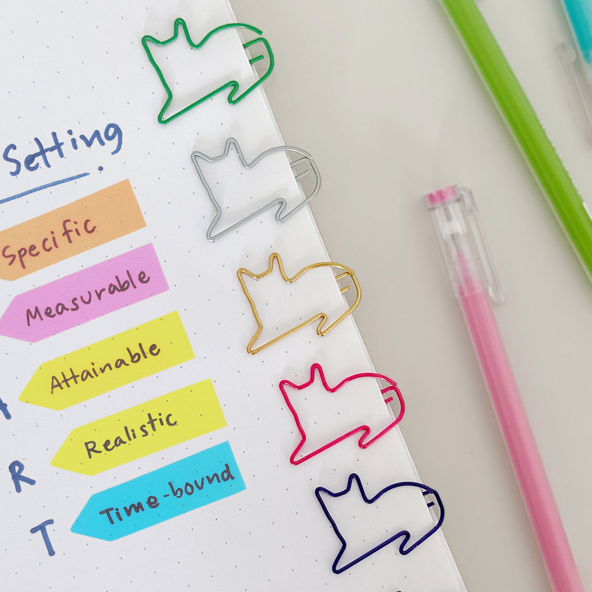 Wrapables Paper Clips Bookmarks for Office Home School (Set of 50)