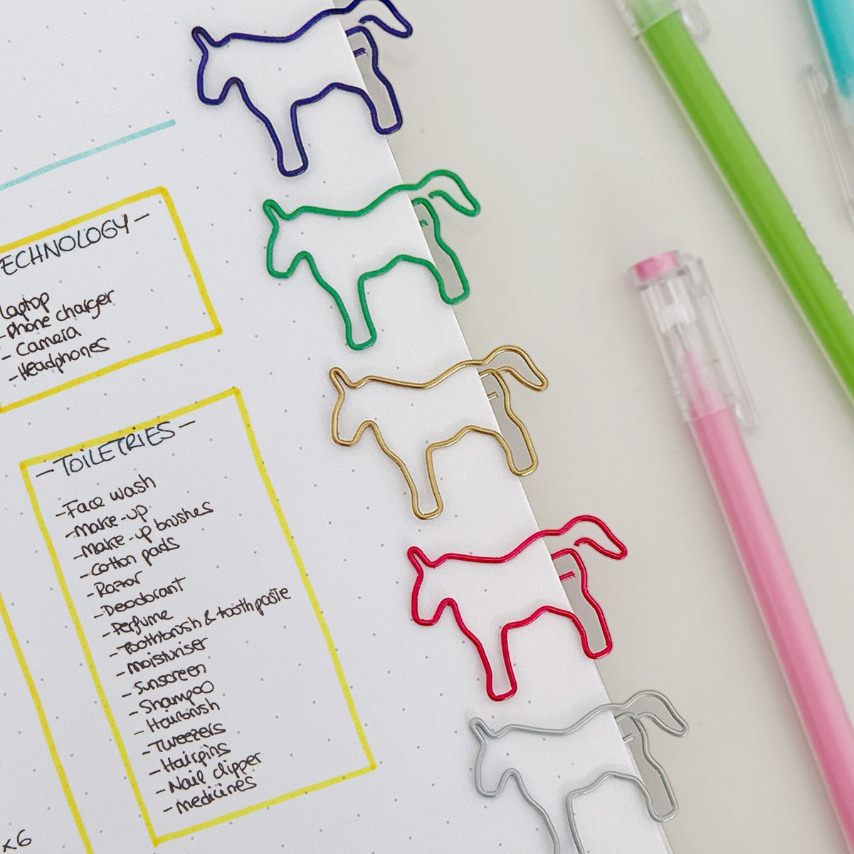 Wrapables Paper Clips Bookmarks for Office Home School (Set of 50)