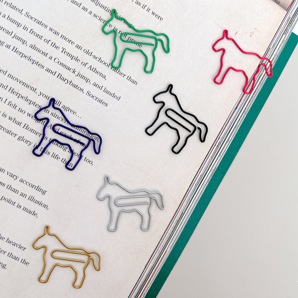 Wrapables Paper Clips Bookmarks for Office Home School (Set of 50)
