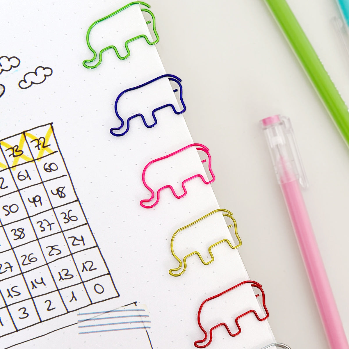 Wrapables Paper Clips Bookmarks for Office Home School (Set of 50)