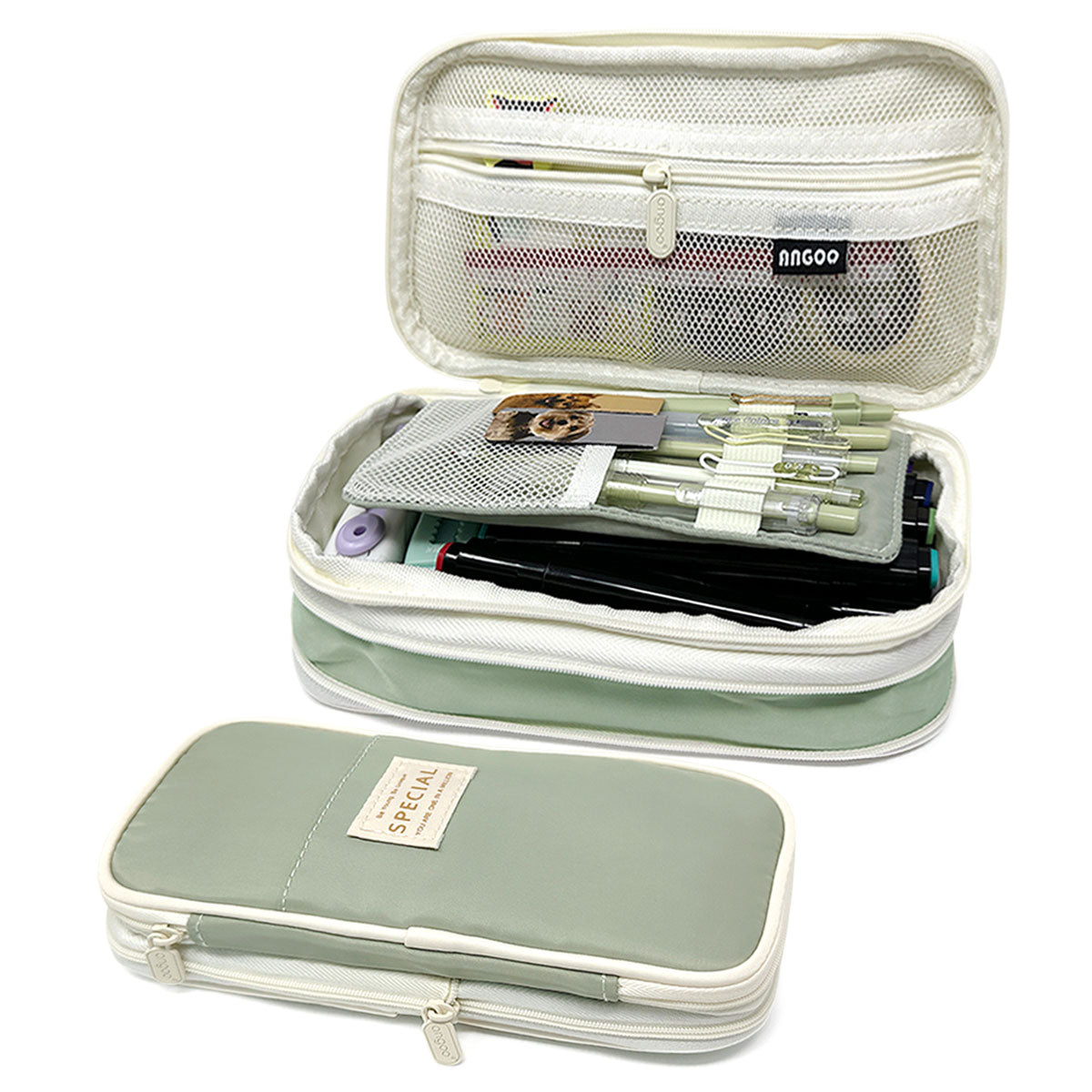 Wrapables Large Capacity Pencil Case, Expandable Pencil Pouch for Stationery Tools
