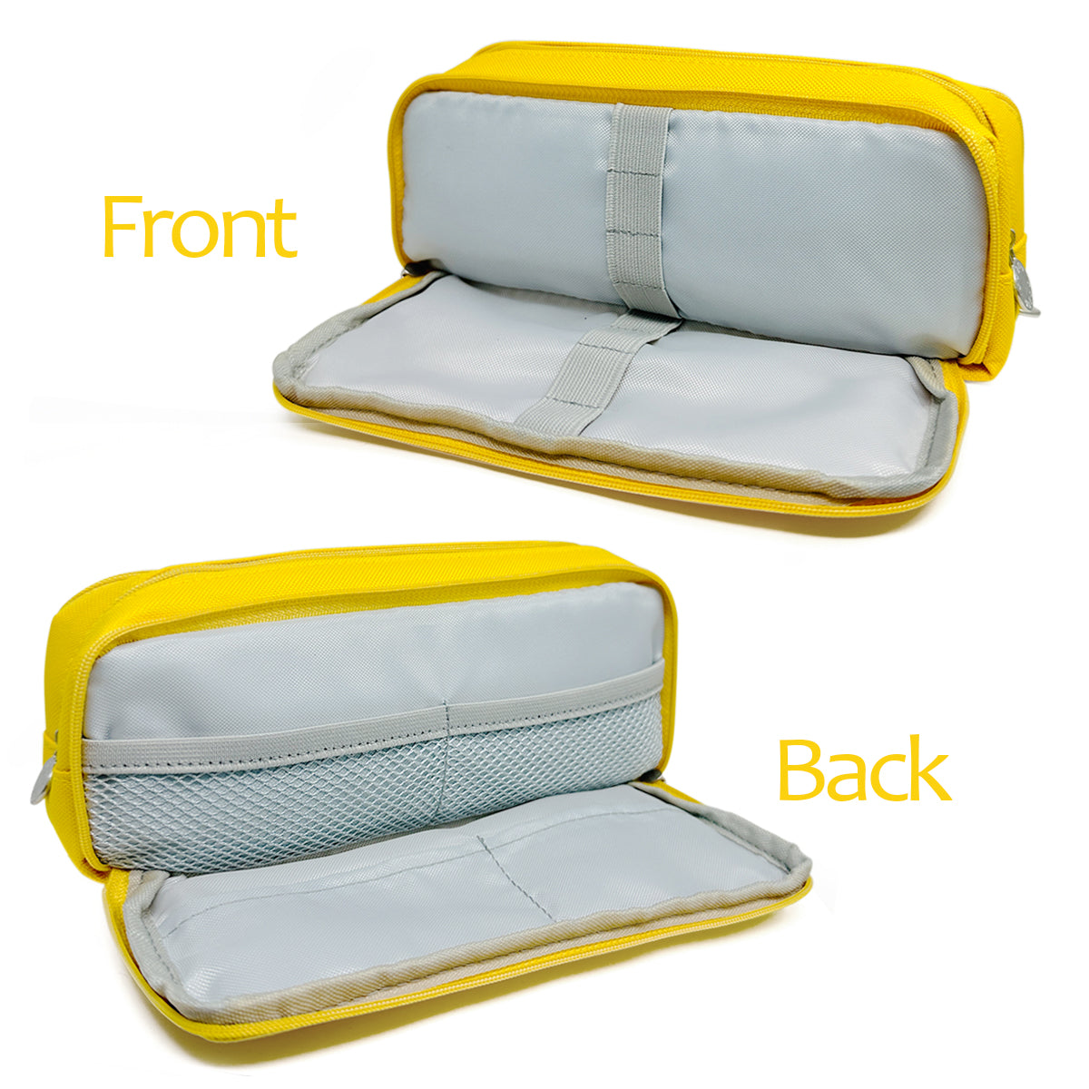 Wrapables Large Capacity Pencil Case, 3 Compartment Pencil Pouch for Stationery Pens