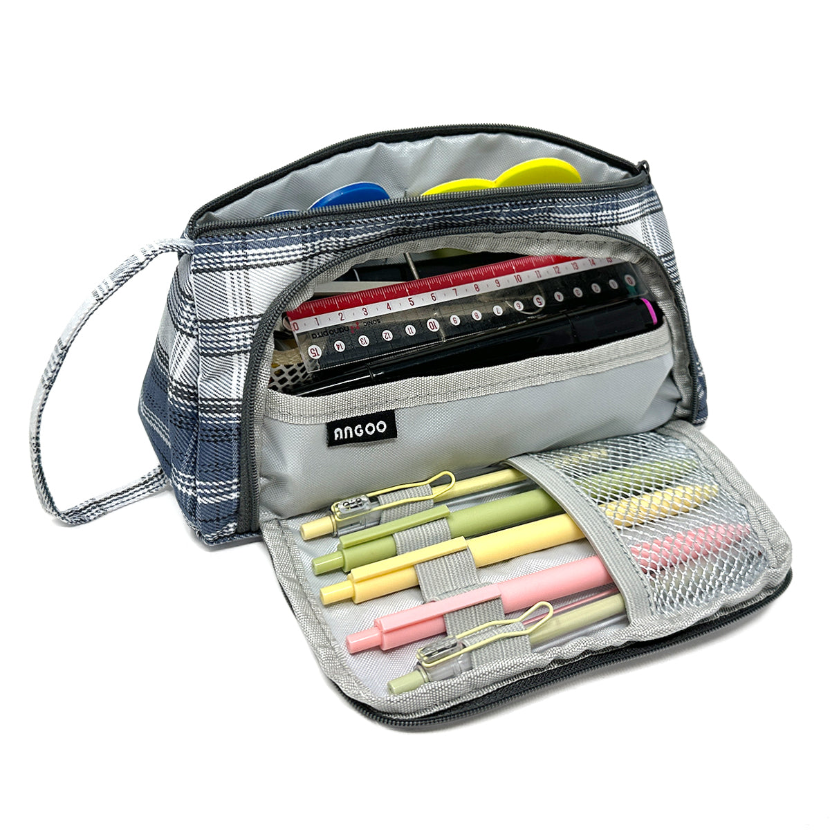 Wrapables Large Capacity Pencil Case, Portable Pencil Pouch for Stationery Office Supplies