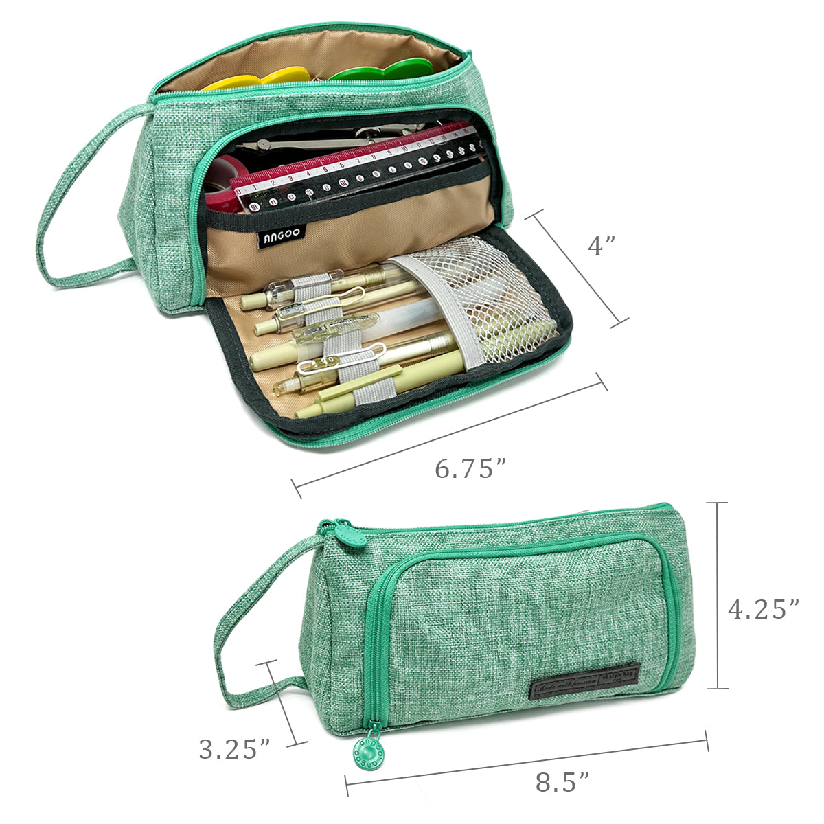 Wrapables Large Capacity Pencil Case, Portable Pencil Pouch for Stationery Office Supplies