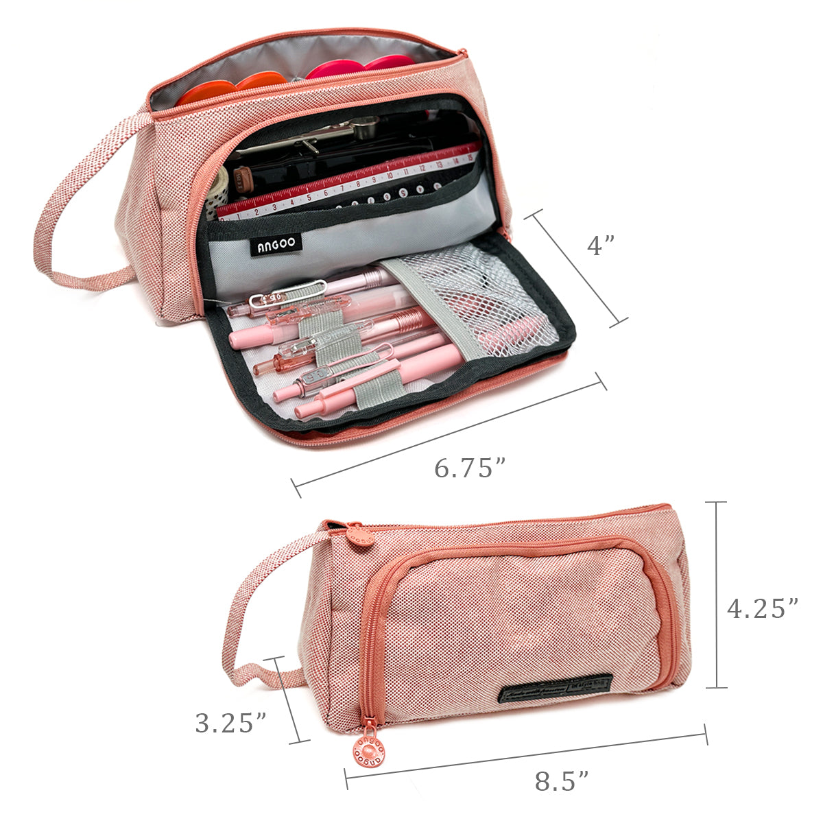 Wrapables Large Capacity Pencil Case, Portable Pencil Pouch for Stationery Office Supplies