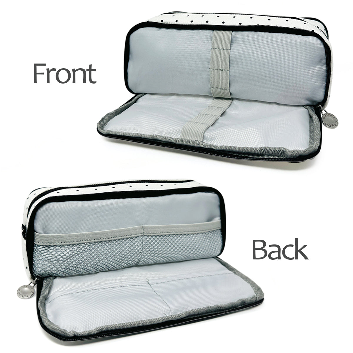 Wrapables Large Capacity Pencil Case, 3 Compartment Pencil Pouch for Stationery Pens