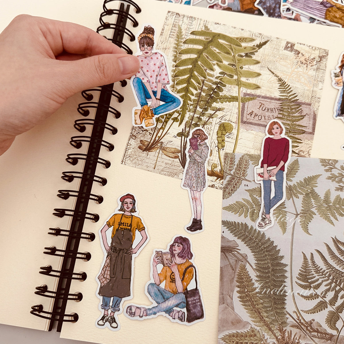 Wrapables Fashion Women People Vinyl Stickers for Scrapbooking, Journaling, Water Bottles