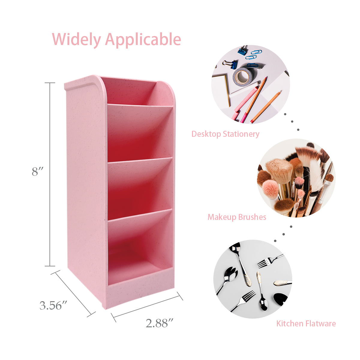 Wrapables Pen Organizer with 4 Compartments Desk Storage Organizer for Home, Office, Work
