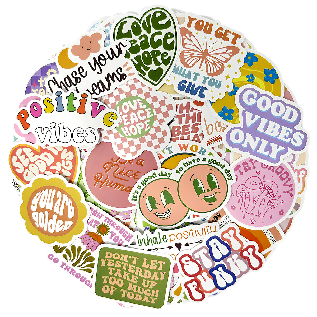 Wrapables Waterproof Vinyl Stickers for Water Bottles, Laptop, Phones, Skateboards, Decals for Teens