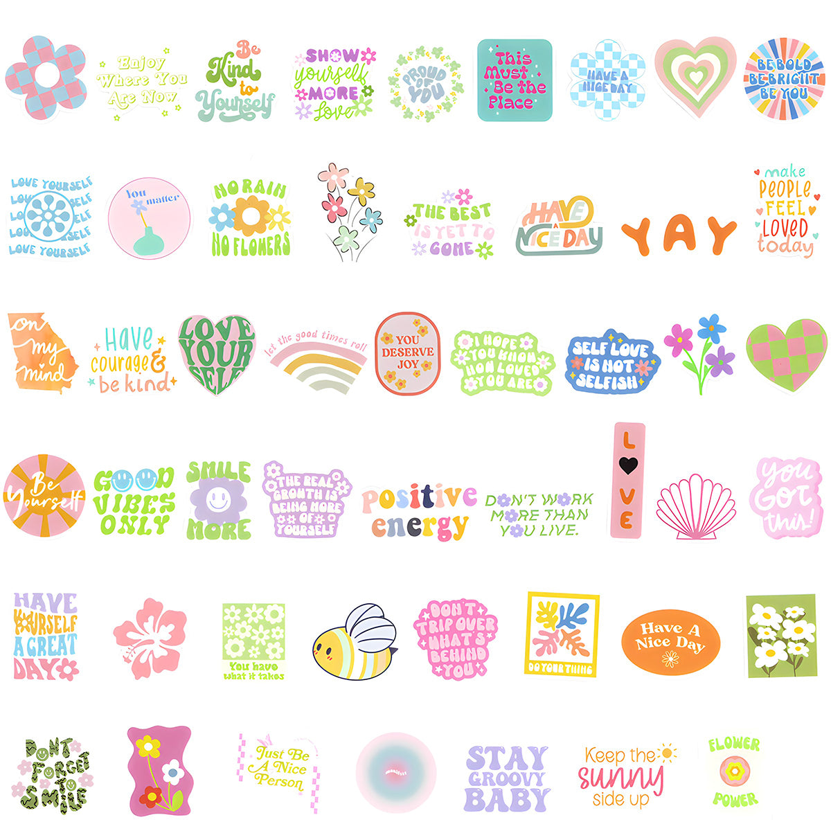 Wrapables Waterproof Vinyl Stickers for Water Bottles, Laptop, Phones, Skateboards, Decals for Teens