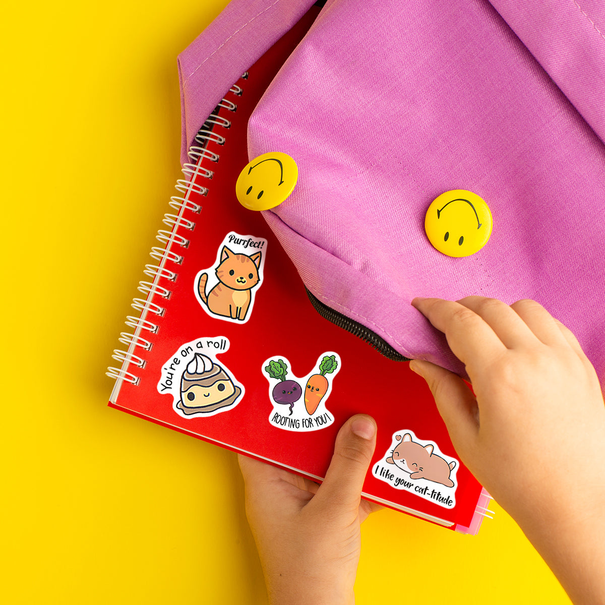 Wrapables Motivational Reward Vinyl Stickers for Teachers, Students, Classrooms 8 sheets (160pcs), Food & Animals