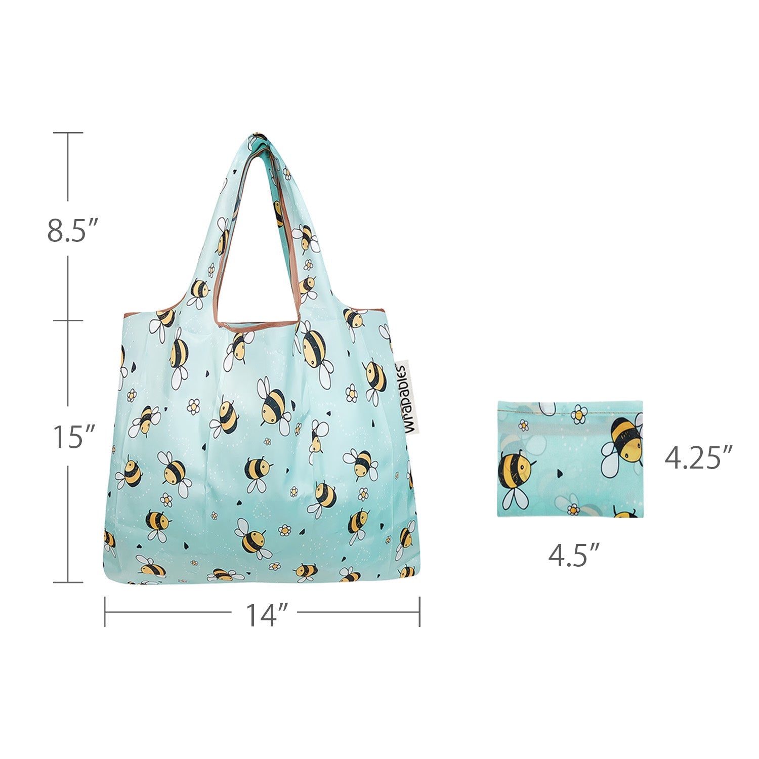 Wrapables Foldable Tote Nylon Reusable Grocery Bag (Set of 2)