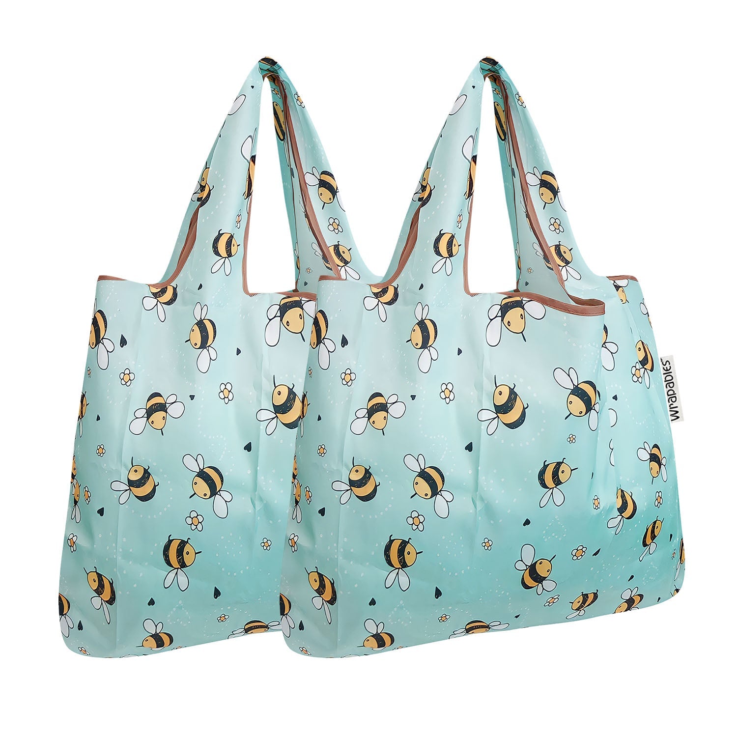 Wrapables Foldable Tote Nylon Reusable Grocery Bag (Set of 2)