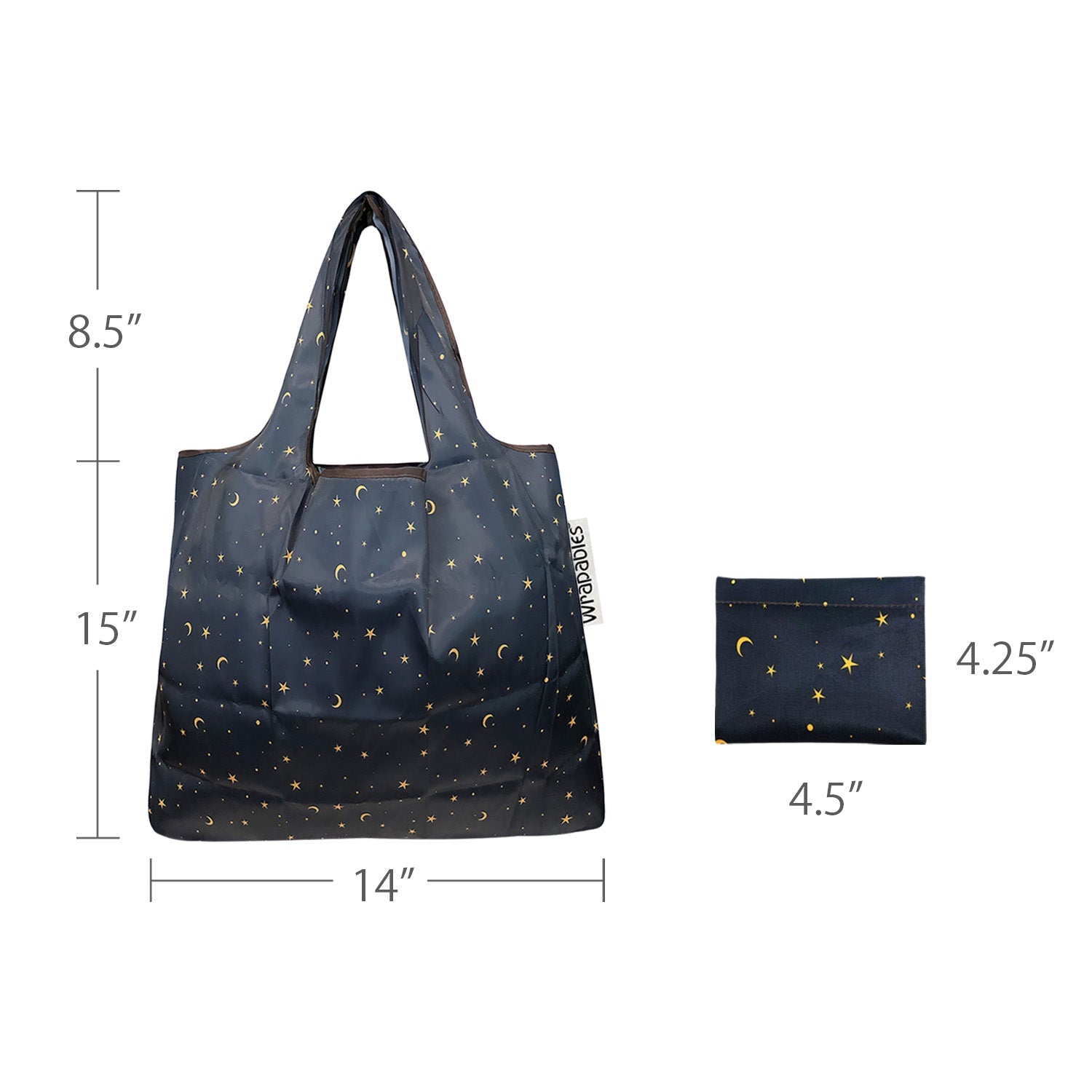 Wrapables Foldable Tote Nylon Reusable Grocery Bag (Set of 2)