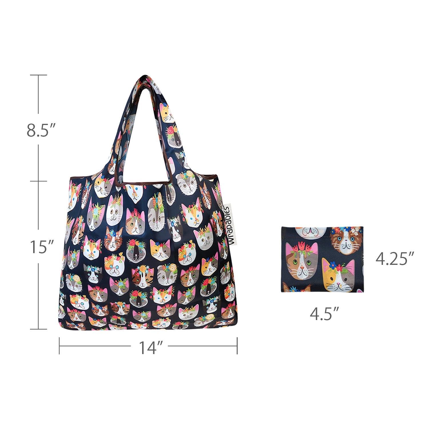 Wrapables Foldable Tote Nylon Reusable Grocery Bag (Set of 2)