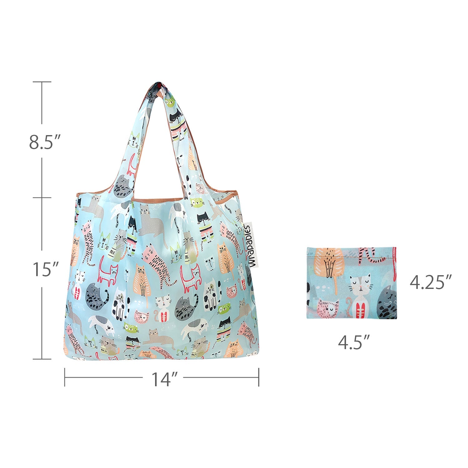 Wrapables Foldable Tote Nylon Reusable Grocery Bag (Set of 2)