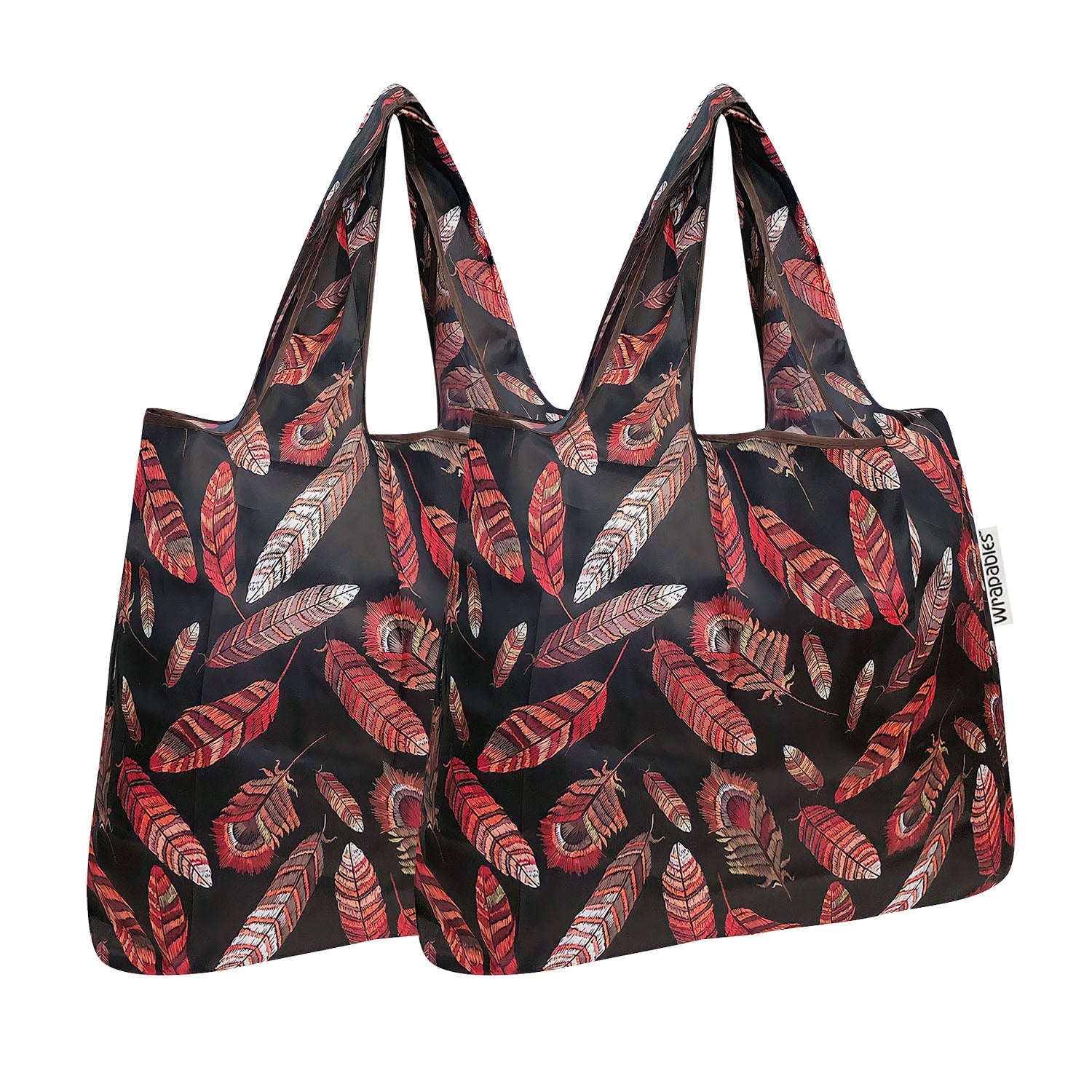 Wrapables Foldable Tote Nylon Reusable Grocery Bag (Set of 2)