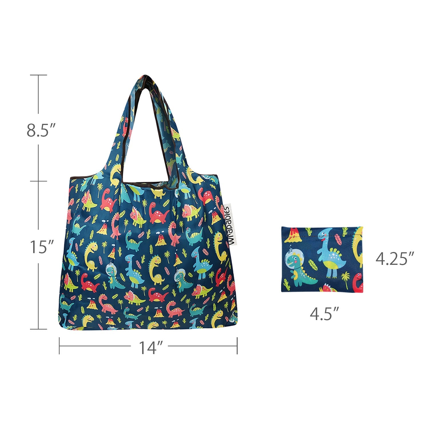 Wrapables Foldable Tote Nylon Reusable Grocery Bag (Set of 2)