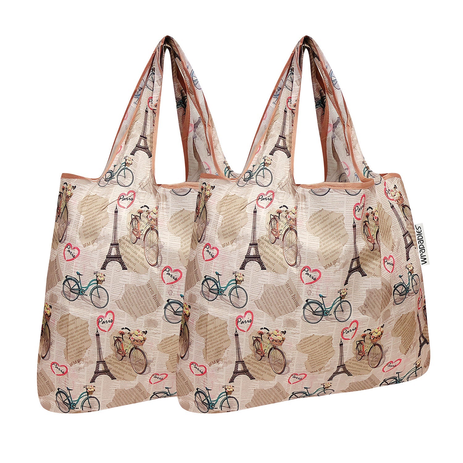 Wrapables Foldable Tote Nylon Reusable Grocery Bag (Set of 2)