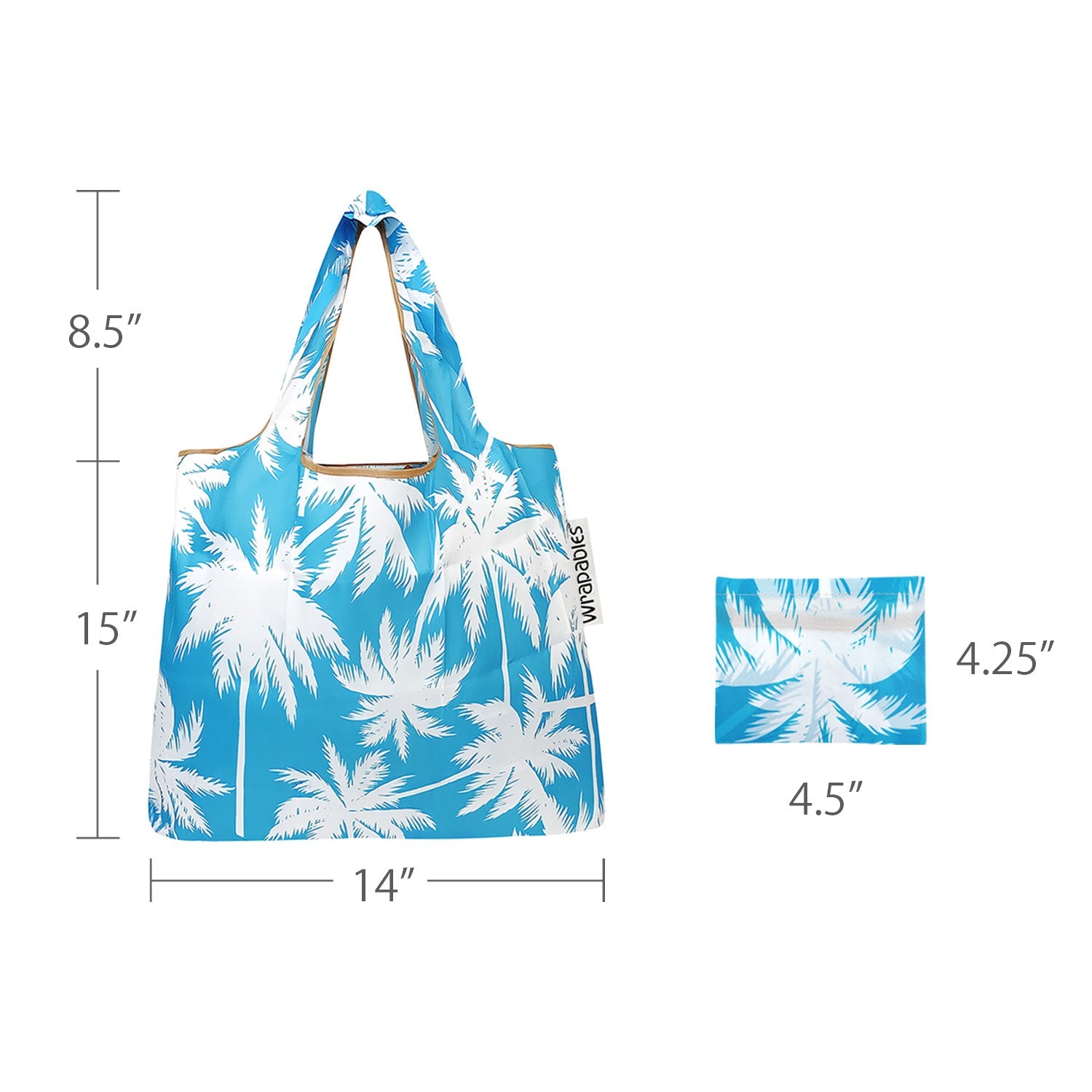 Wrapables Foldable Tote Nylon Reusable Grocery Bag (Set of 2)