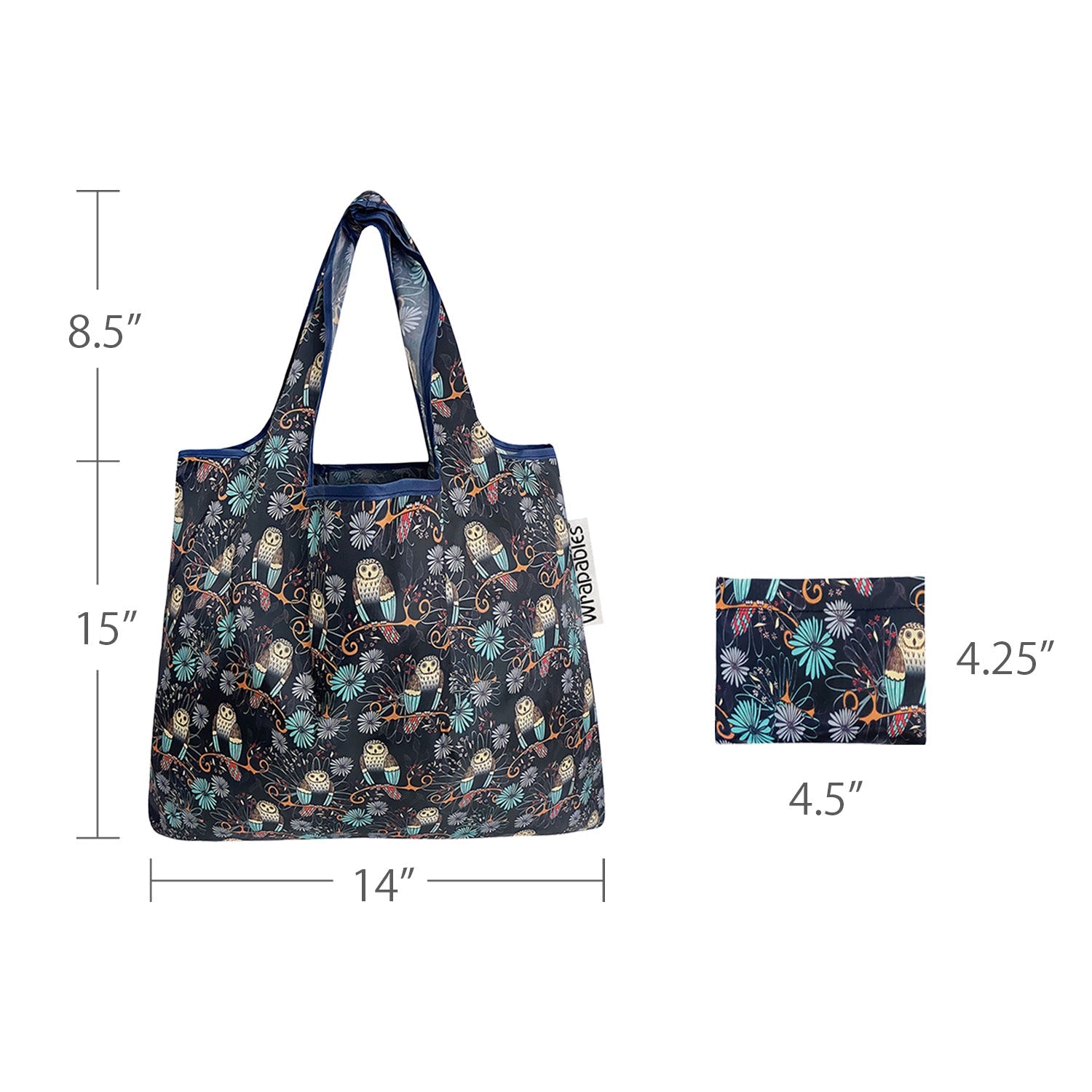 Wrapables Foldable Tote Nylon Reusable Grocery Bag (Set of 2)
