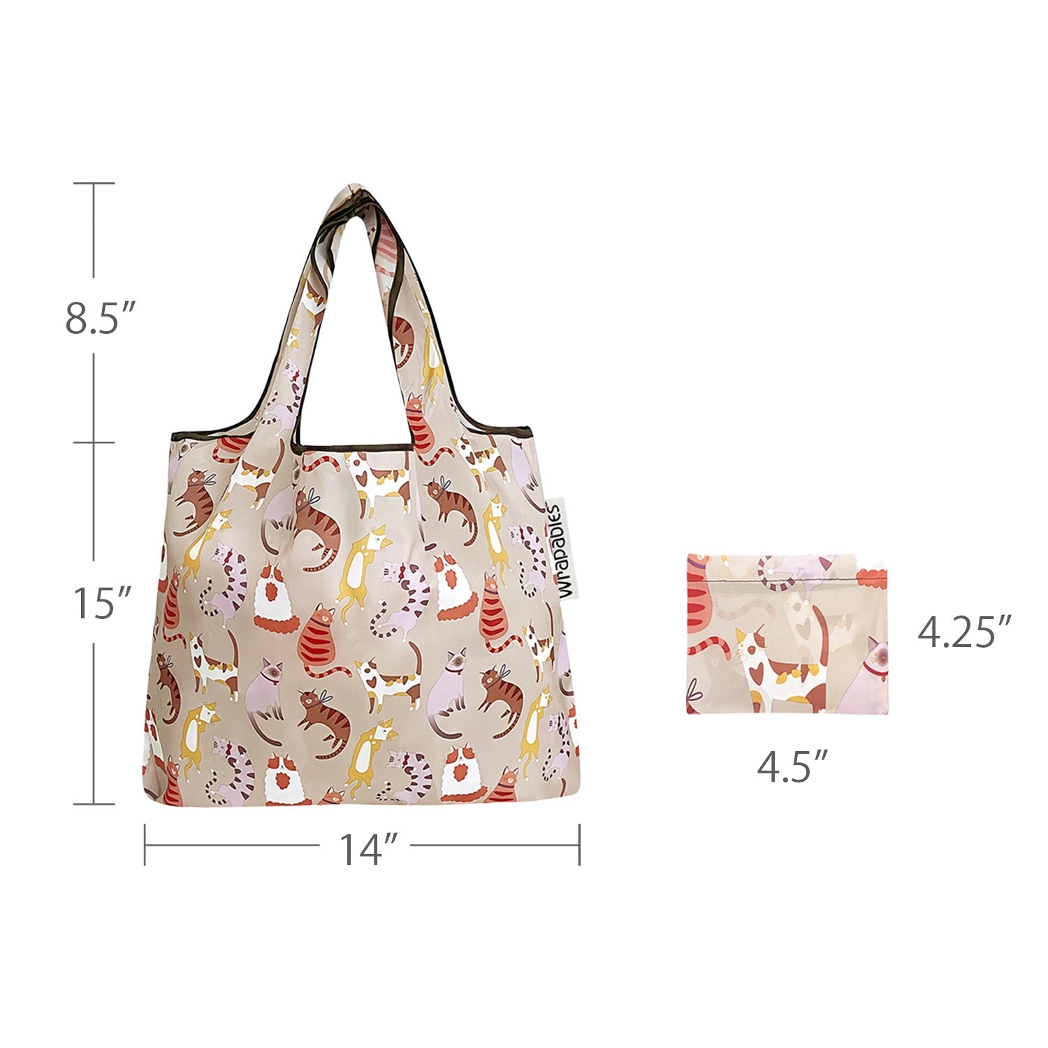 Wrapables Foldable Tote Nylon Reusable Grocery Bag (Set of 2)