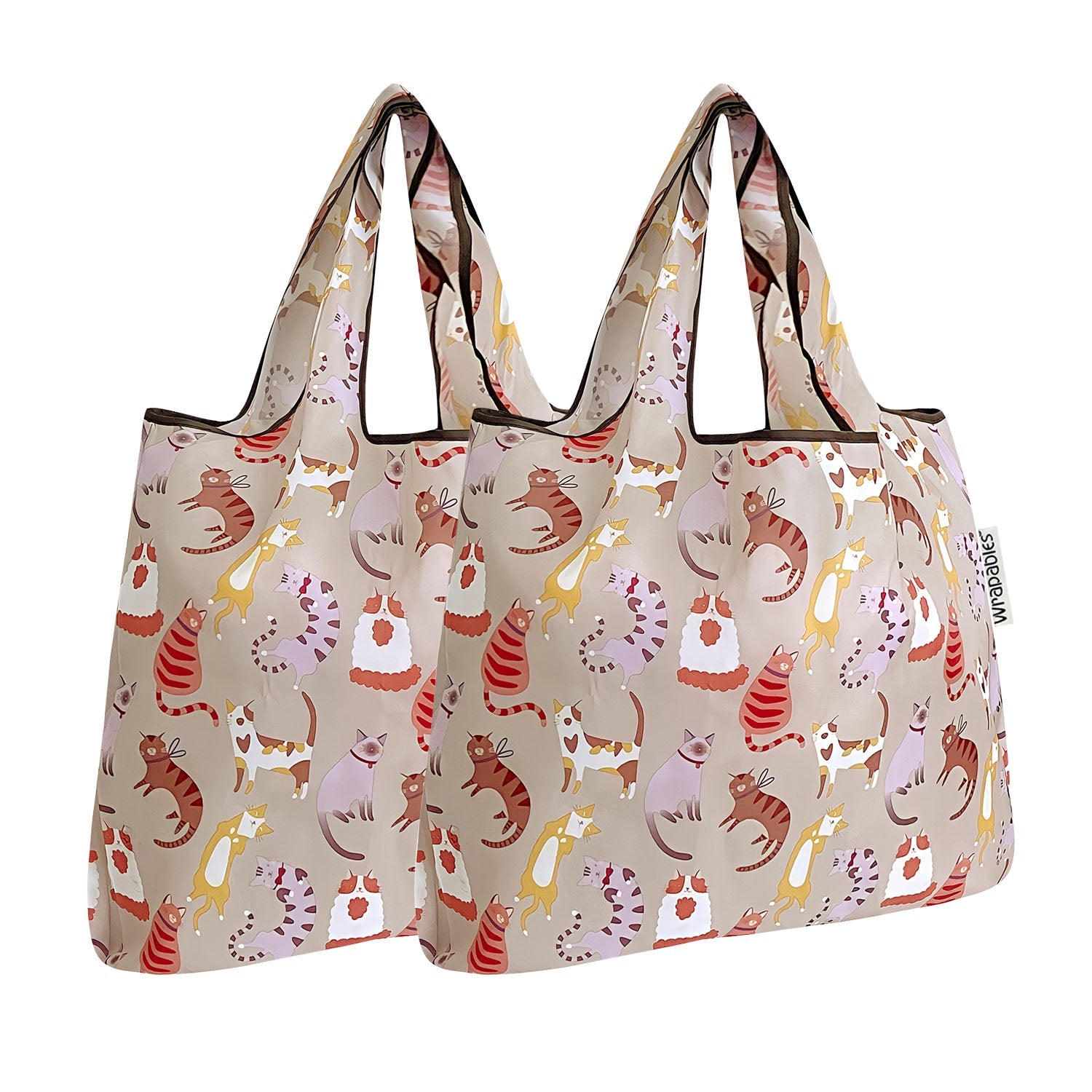 Wrapables Foldable Tote Nylon Reusable Grocery Bag (Set of 2)