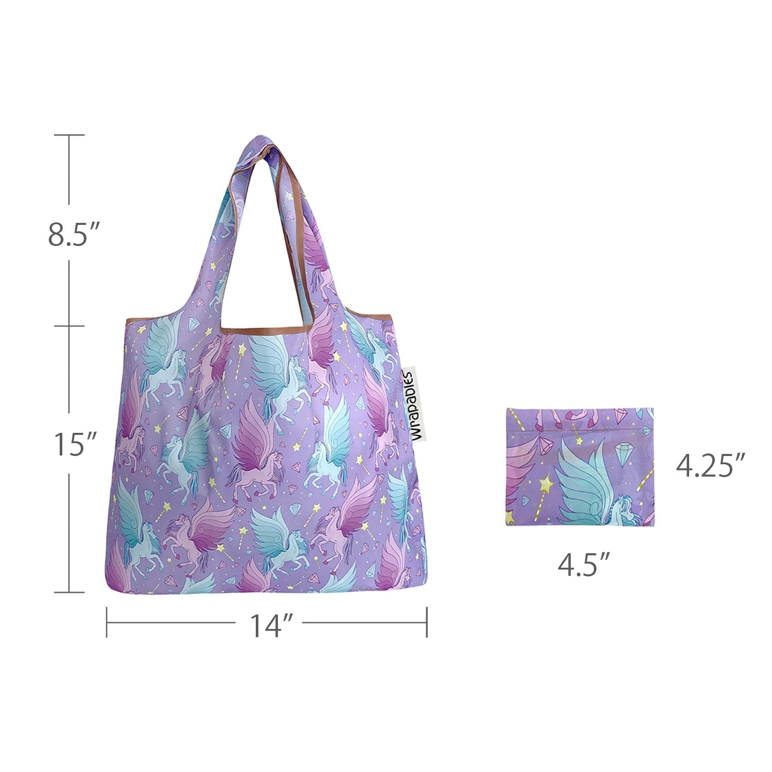 Wrapables Foldable Tote Nylon Reusable Grocery Bag (Set of 2)