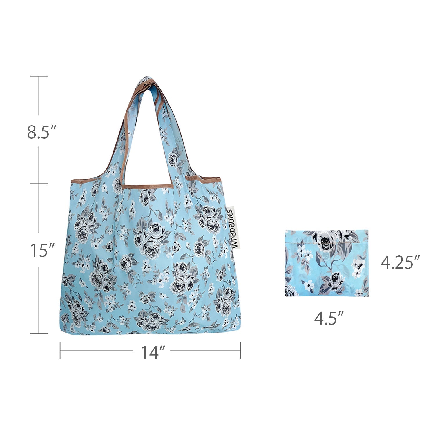 Wrapables Foldable Tote Nylon Reusable Grocery Bag (Set of 2)