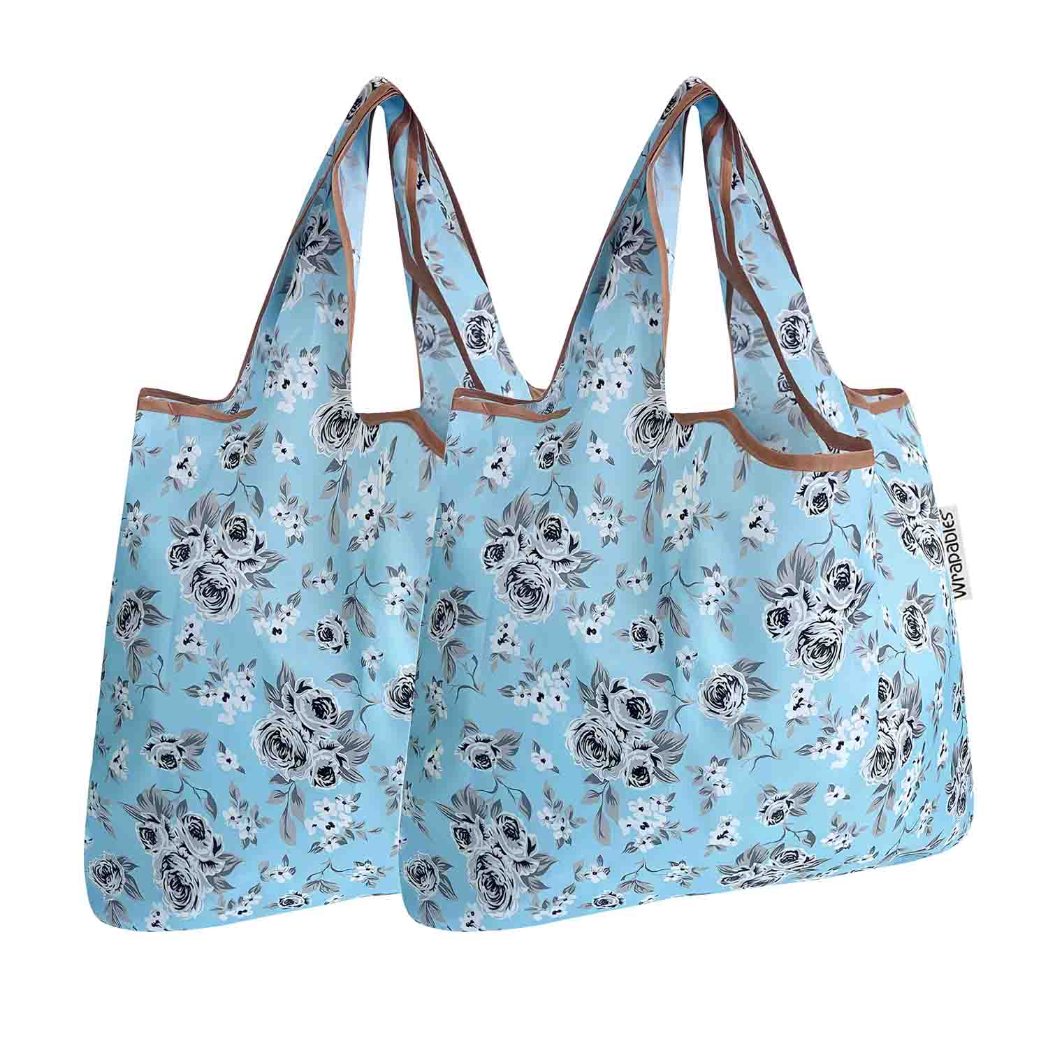 Wrapables Foldable Tote Nylon Reusable Grocery Bag (Set of 2)