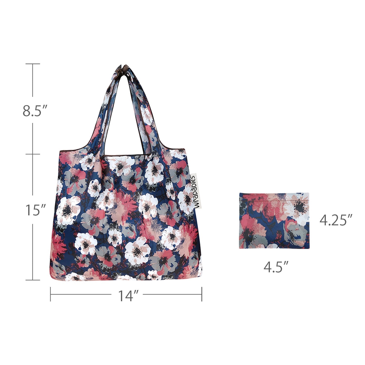 Wrapables Foldable Tote Nylon Reusable Grocery Bag (Set of 2)