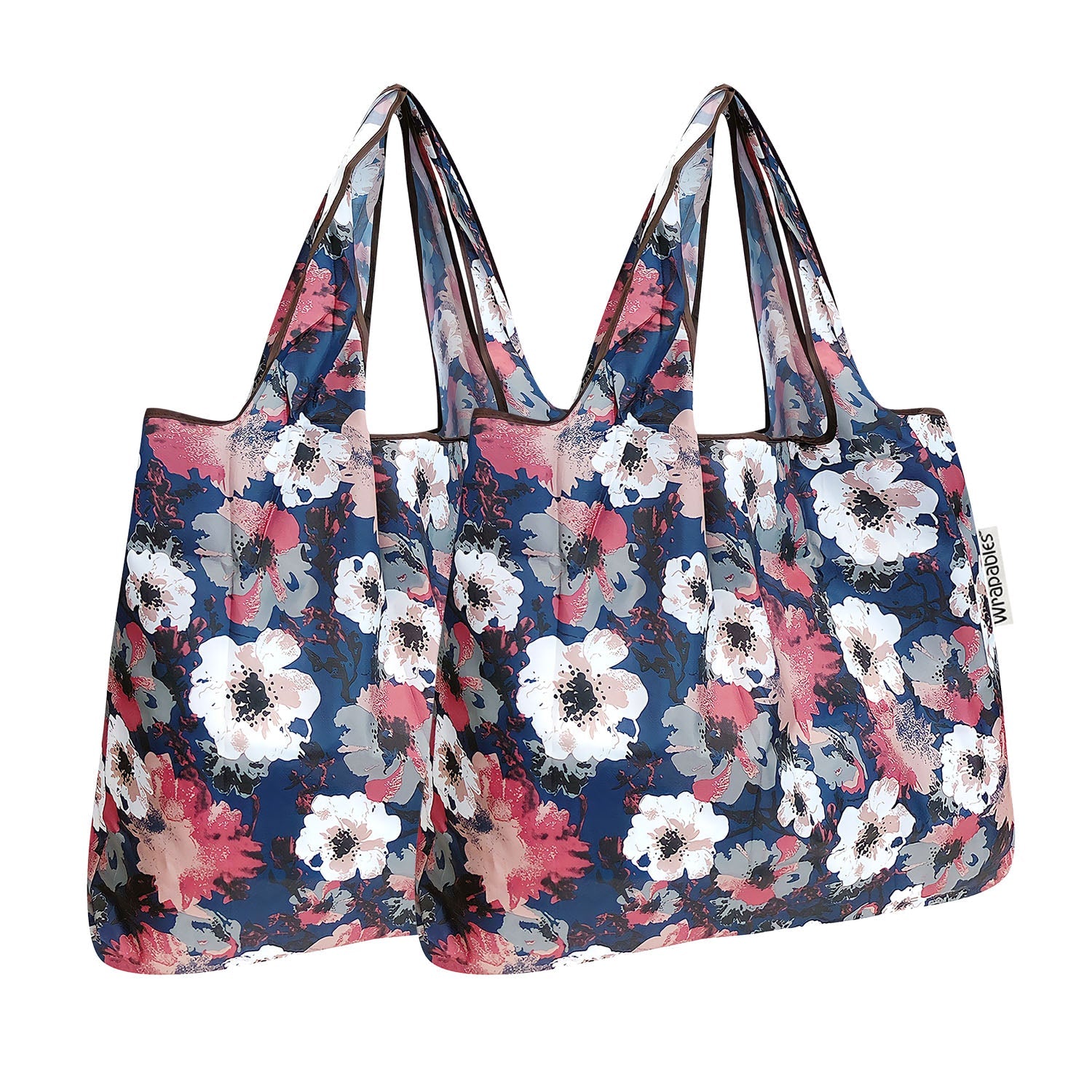 Wrapables Foldable Tote Nylon Reusable Grocery Bag (Set of 2)