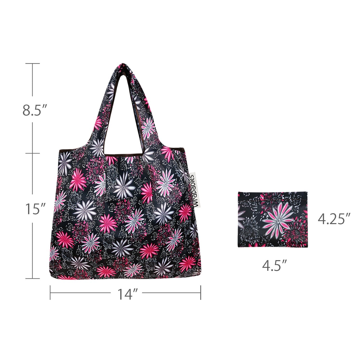 Wrapables Foldable Tote Nylon Reusable Grocery Bag (Set of 2)