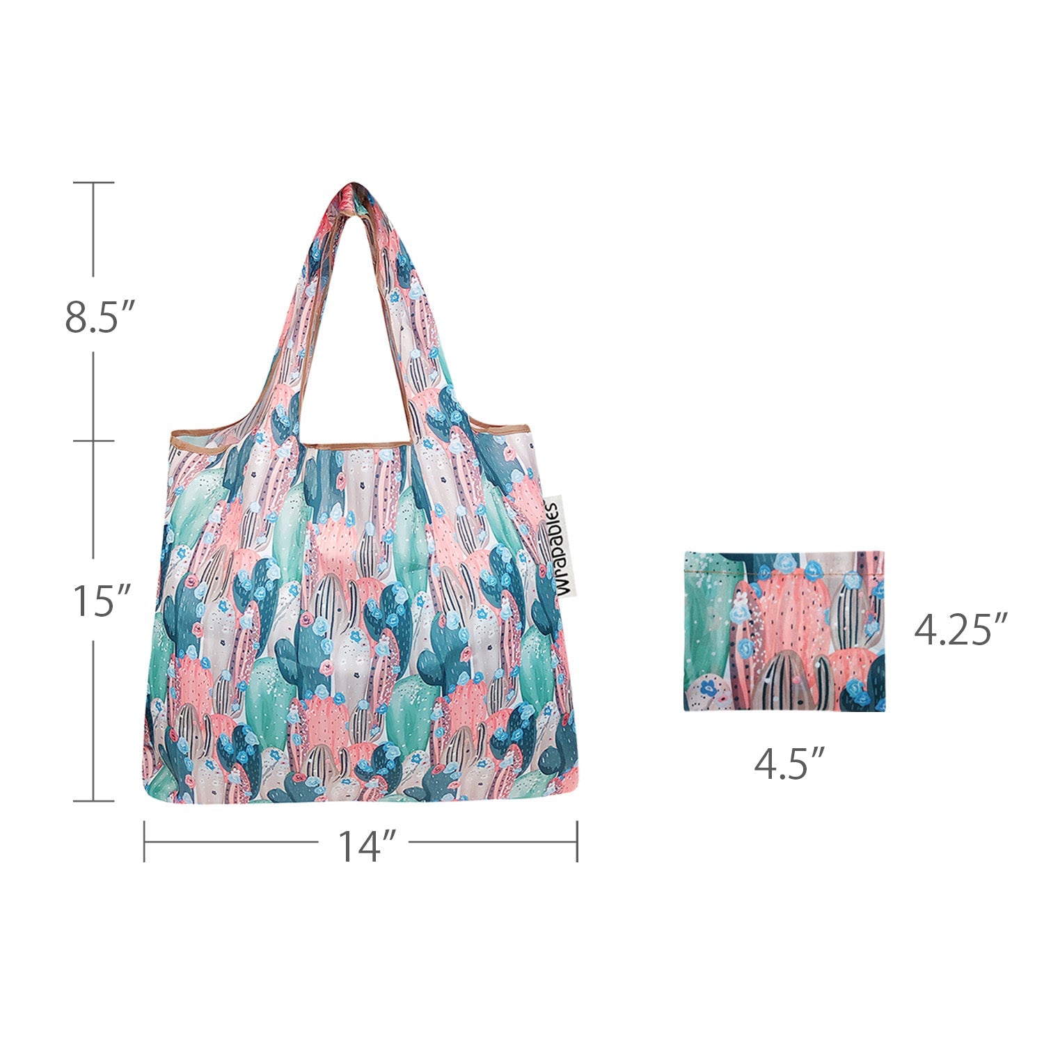 Wrapables Foldable Tote Nylon Reusable Grocery Bag (Set of 2)