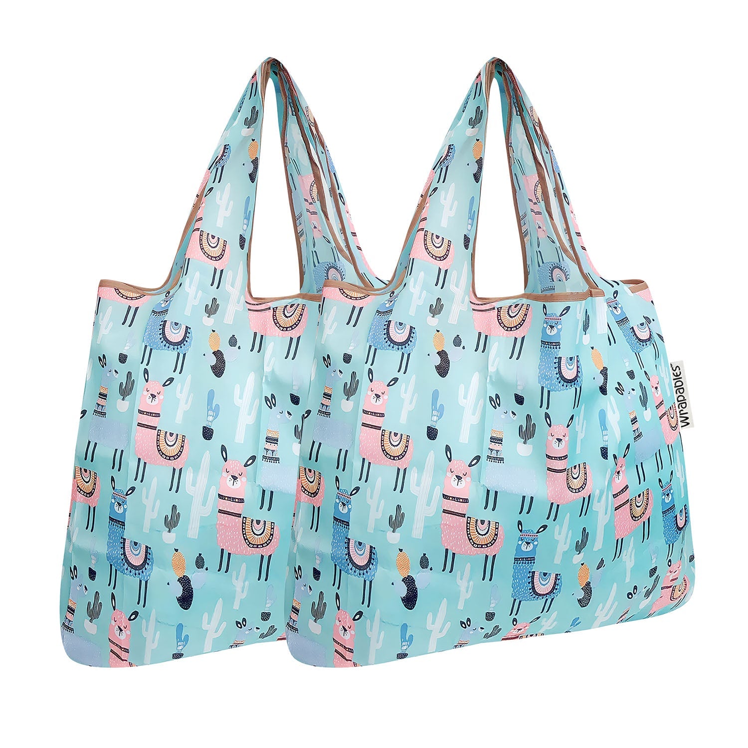 Wrapables Foldable Tote Nylon Reusable Grocery Bag (Set of 2)