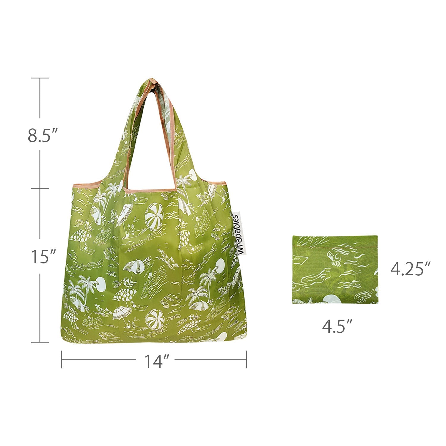 Wrapables Foldable Tote Nylon Reusable Grocery Bag (Set of 2)
