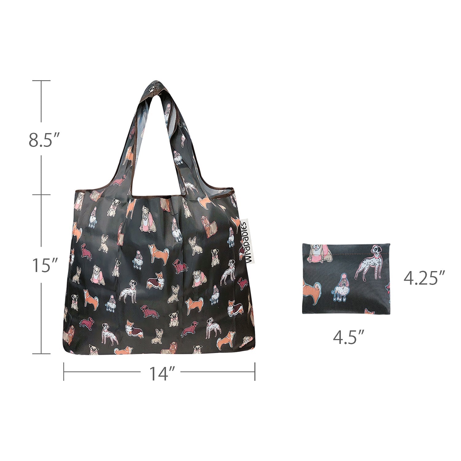 Wrapables Foldable Tote Nylon Reusable Grocery Bag (Set of 2)