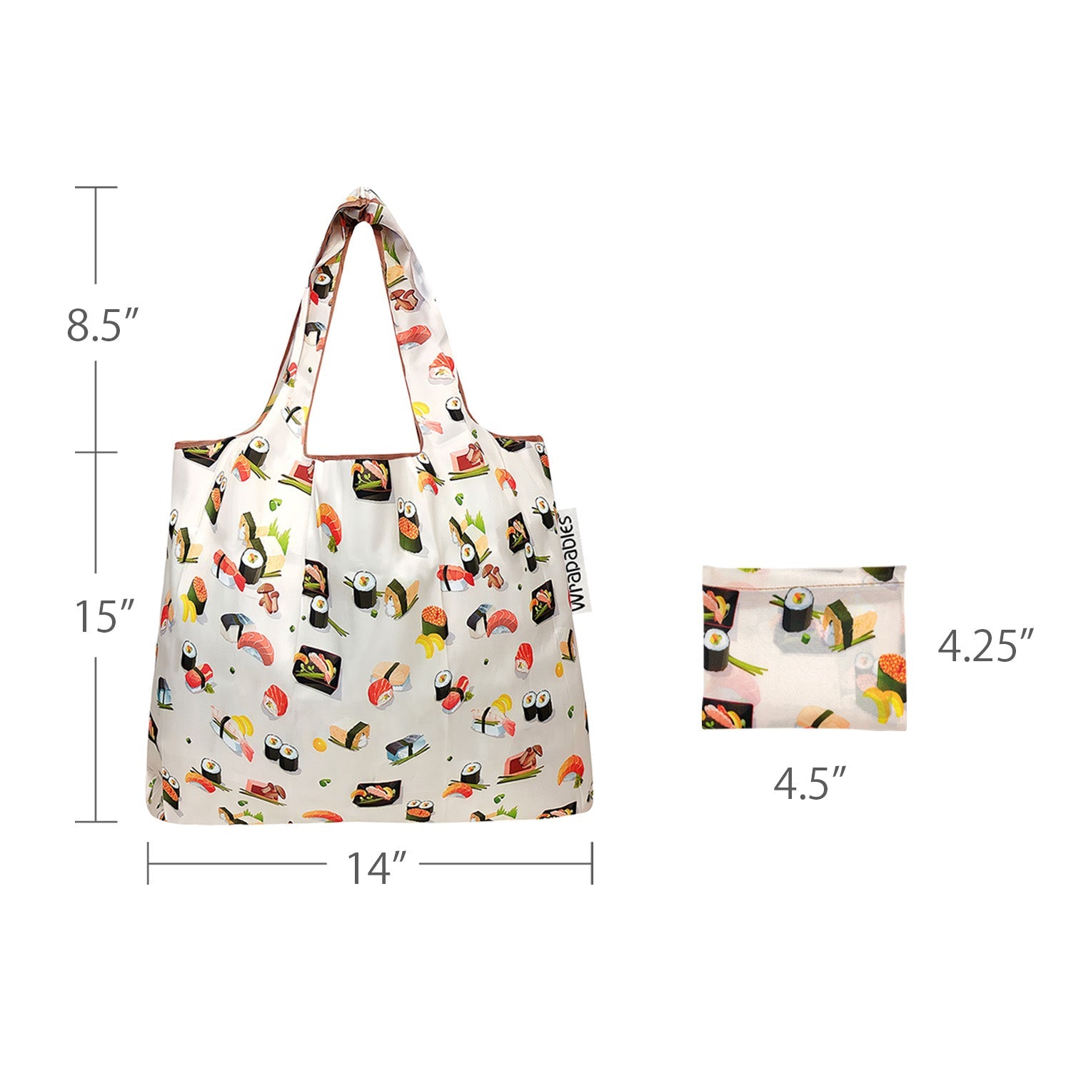 Wrapables Foldable Tote Nylon Reusable Grocery Bag (Set of 2)