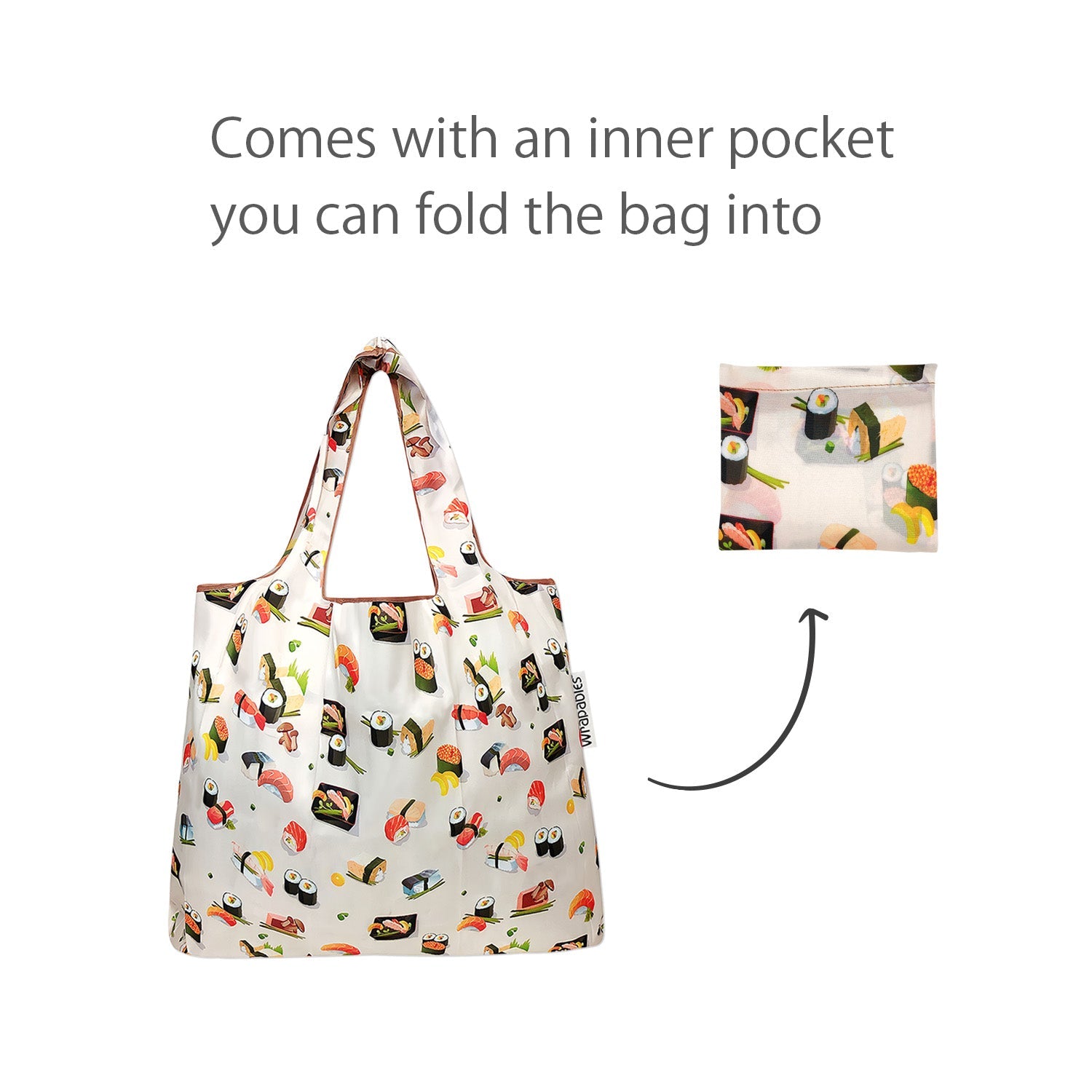 Wrapables Foldable Tote Nylon Reusable Grocery Bag (Set of 2)
