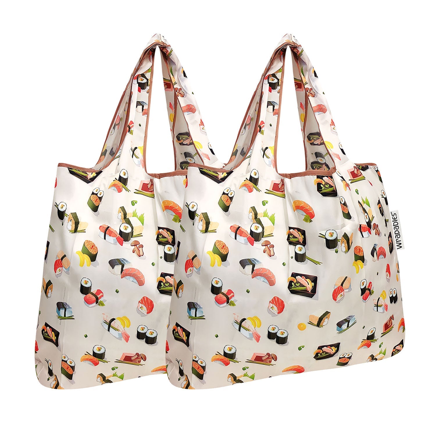 Wrapables Foldable Tote Nylon Reusable Grocery Bag (Set of 2)