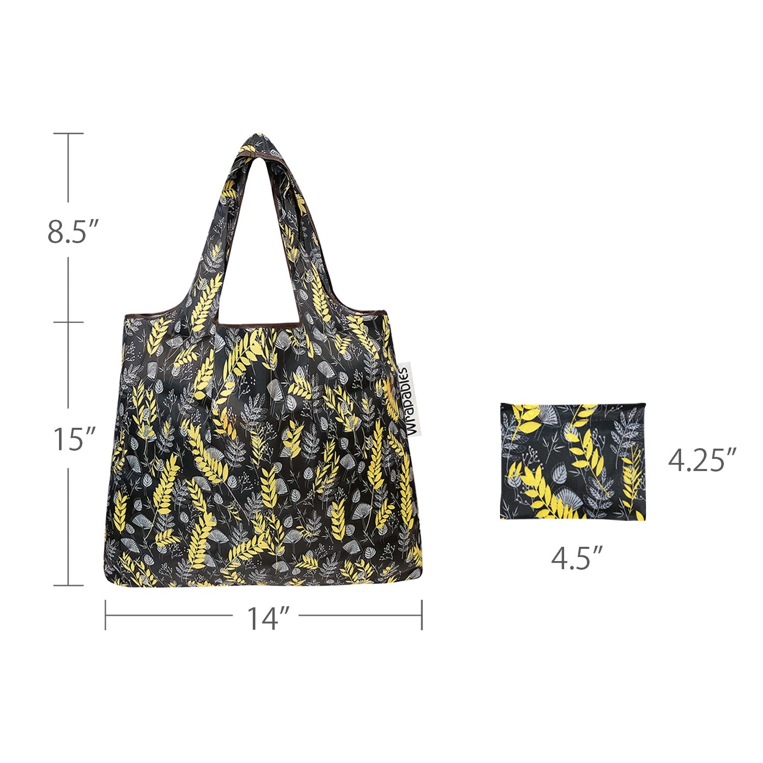 Wrapables Foldable Tote Nylon Reusable Grocery Bag (Set of 2)