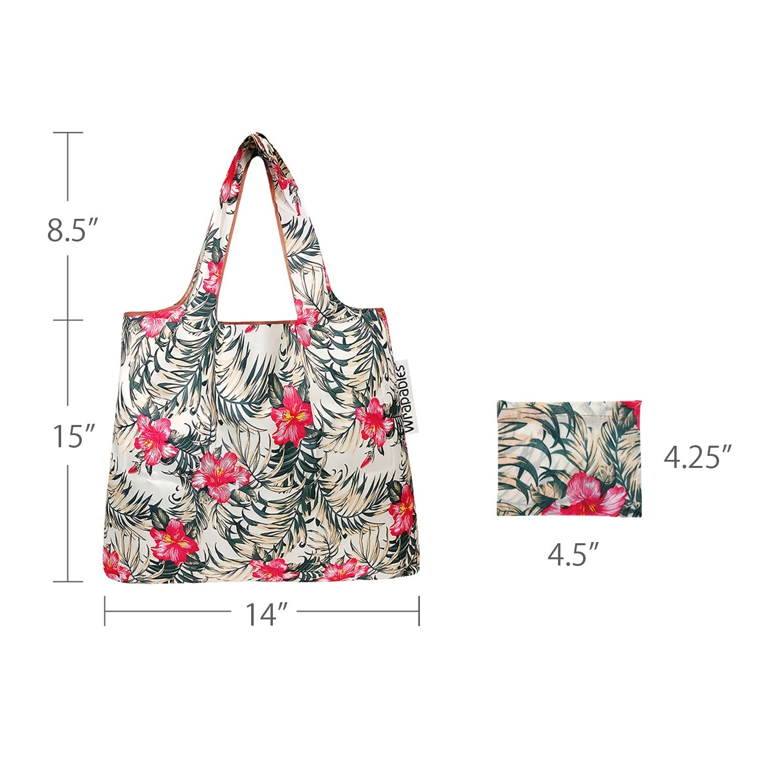 Wrapables Foldable Tote Nylon Reusable Grocery Bag (Set of 2)