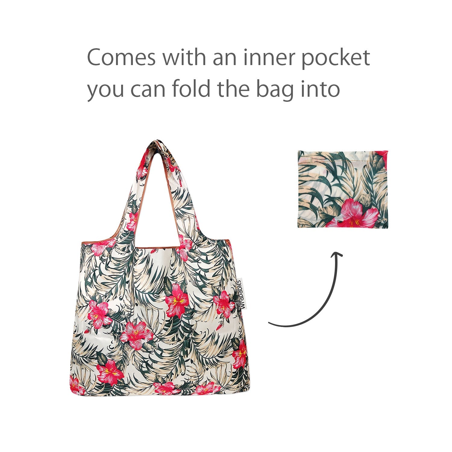 Wrapables Foldable Tote Nylon Reusable Grocery Bag (Set of 2)