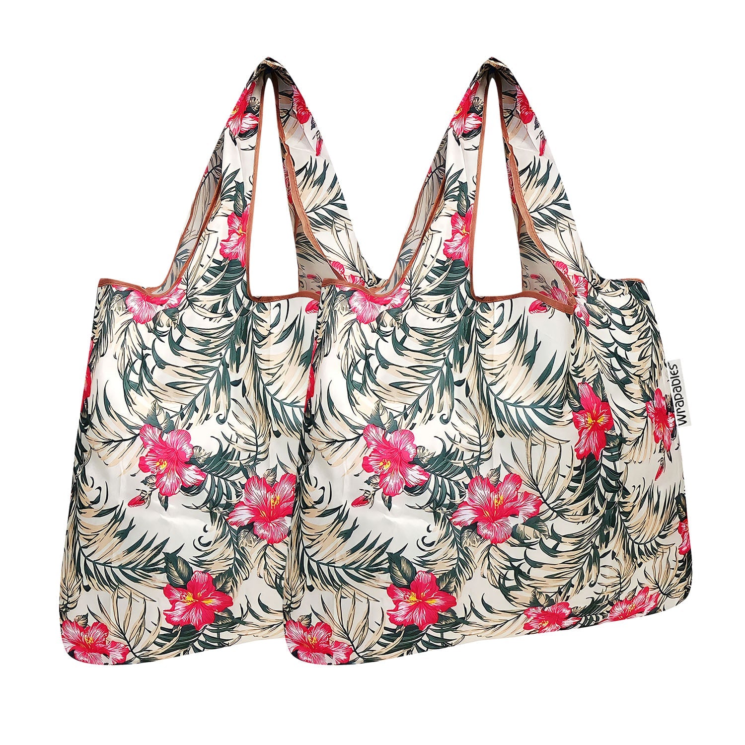 Wrapables Foldable Tote Nylon Reusable Grocery Bag (Set of 2)