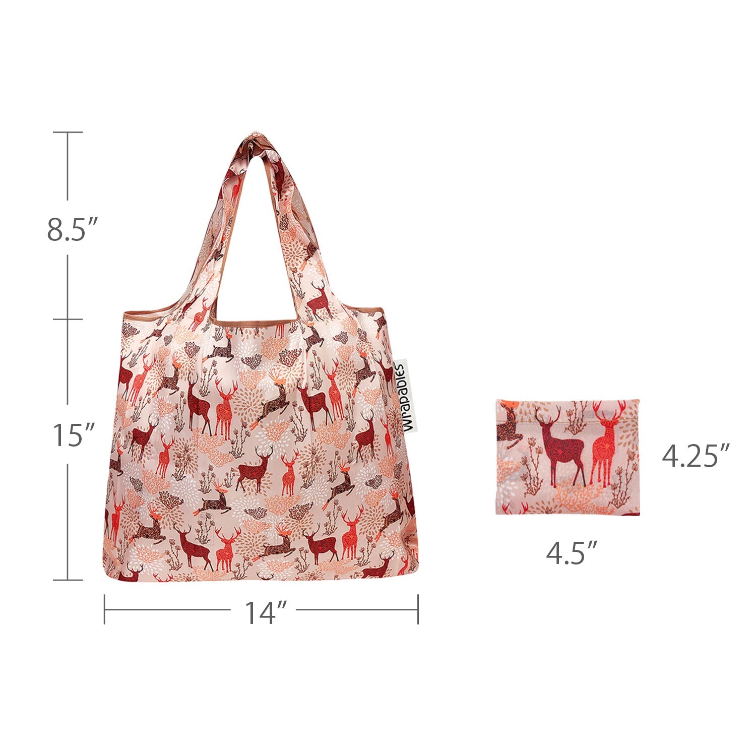 Wrapables Foldable Tote Nylon Reusable Grocery Bag (Set of 2)