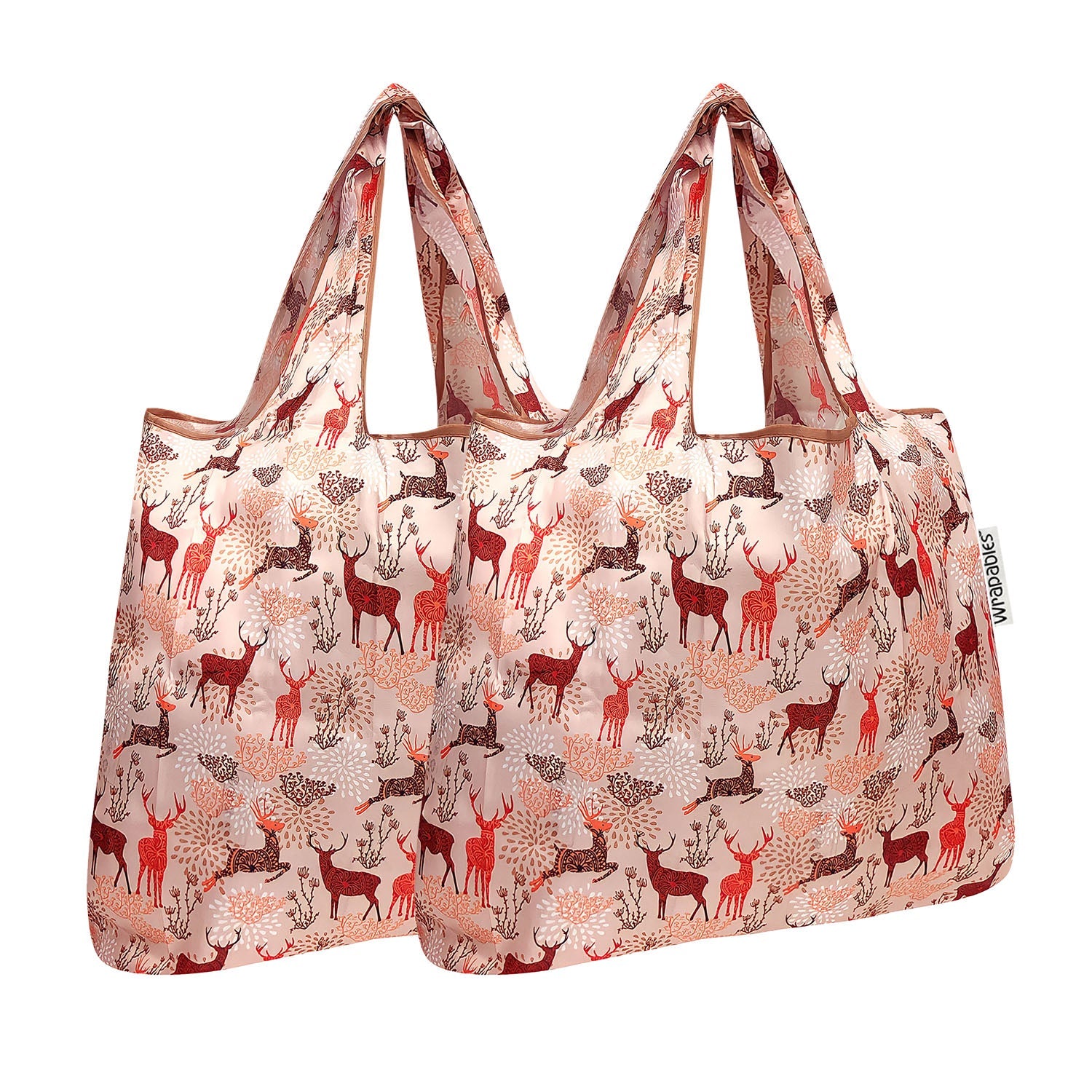 Wrapables Foldable Tote Nylon Reusable Grocery Bag (Set of 2)