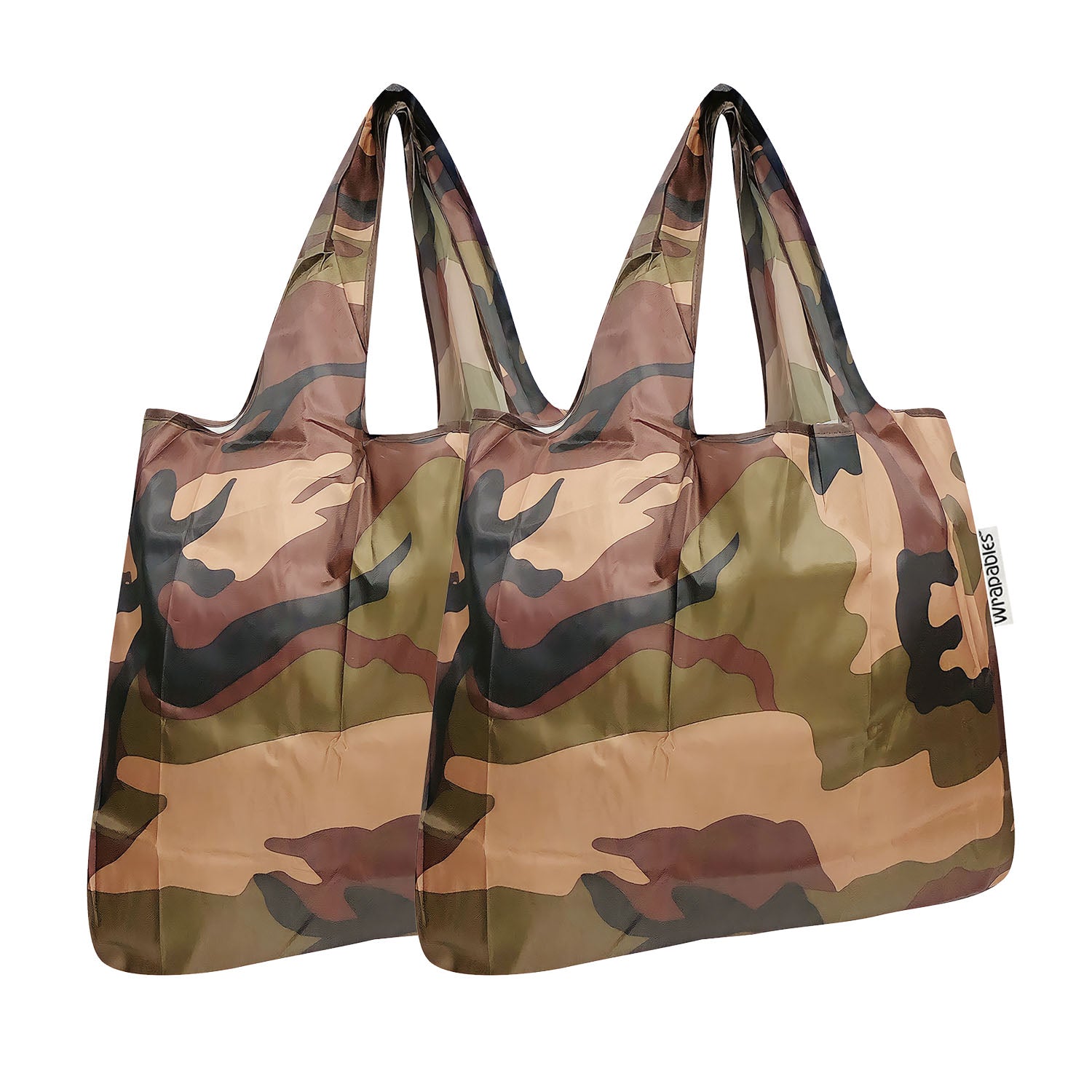 Wrapables Foldable Tote Nylon Reusable Grocery Bag (Set of 2)